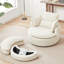 Fauteuil pivotant confortable avec lune - velours côtelé, coussins de soutien