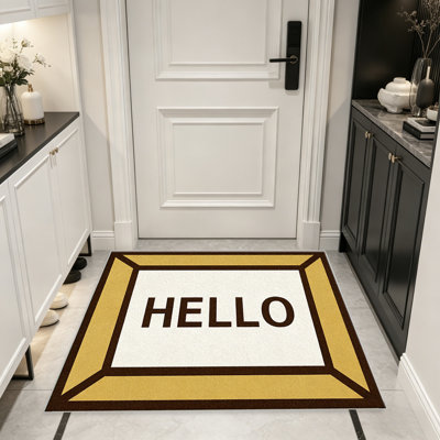 Tapis brun moutarde à motif moutarde pour le salon, doux et confortable, convient à toutes les saisons, facile à entretenir, tapis de sol intérieur lavable à la machine, sous la table de ferme convenant à la chambre à coucher, à la salle à manger, au bureau, au patio, au balcon, à la maison