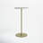 Quarry Neutral Glam Gold and White 24"H Round Modern Drink Accent Table with Aluminum and Stone