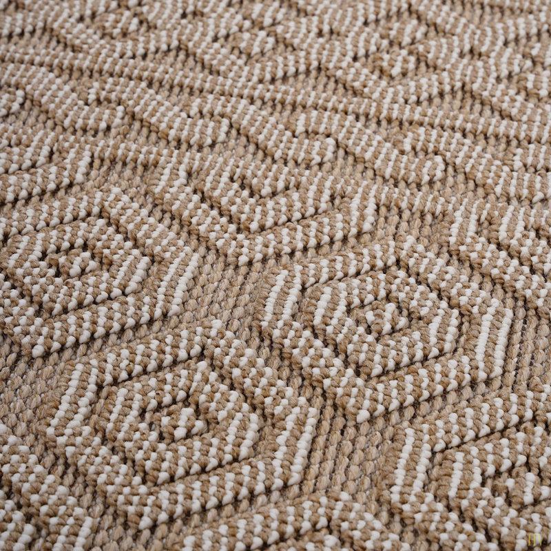 Guros Collection 4X6  Geometric Indoor/ Outdoor Area Rug, Rectangle 4' x 6'2"