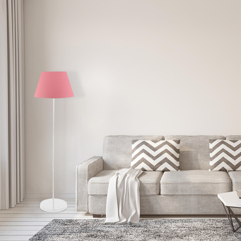 Lampe sur pied 55 po Christiana, Rose, Blanc