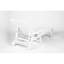 Chaise longue à 5 niveaux et table d'appoint pour tous les temps, blanche, décontractée et classique, avec 5 positions