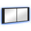 LED Bathroom Mirror Cabinet Washroom Mirror Storage Cupboard Organiser-293357296