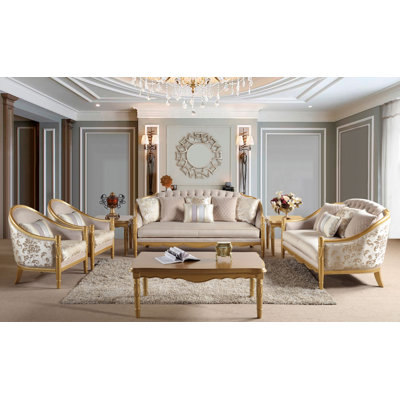 Culbert 6 Piece Velvet Living Room Set