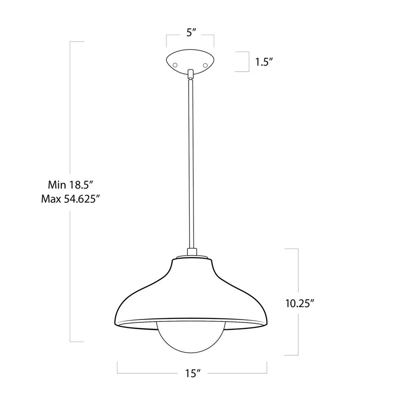 Surfside Wood Pendant, Ebony