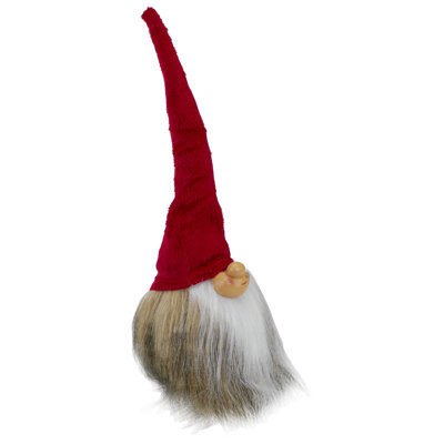 11" Red and White Christmas Gnome with Long Beard