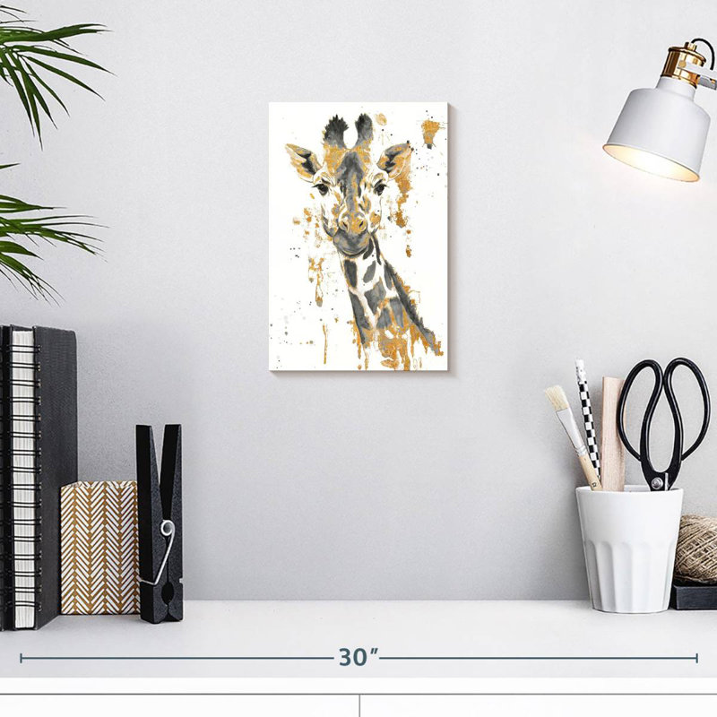 Brampt Gold Water Giraffe, 12" H x 8" W