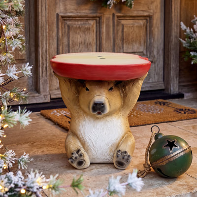 14" Capybara Holding Apple Slice Stool