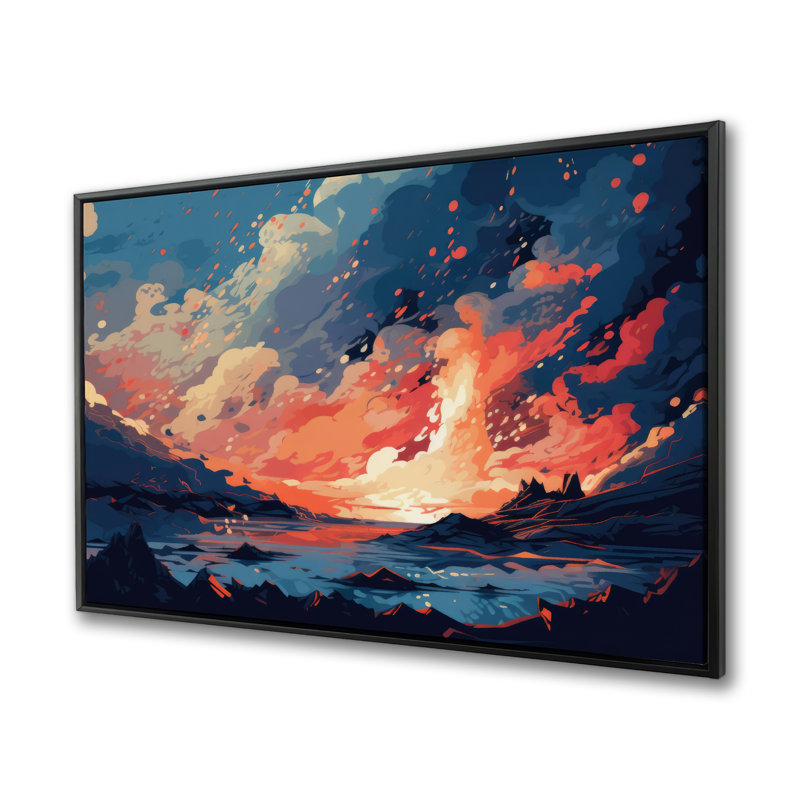 Magma does not wait - 36"x48" Framed canvas
