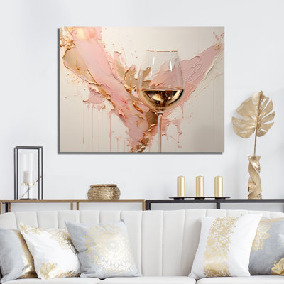 Minimalisme vin champagne - art mural vin champagne