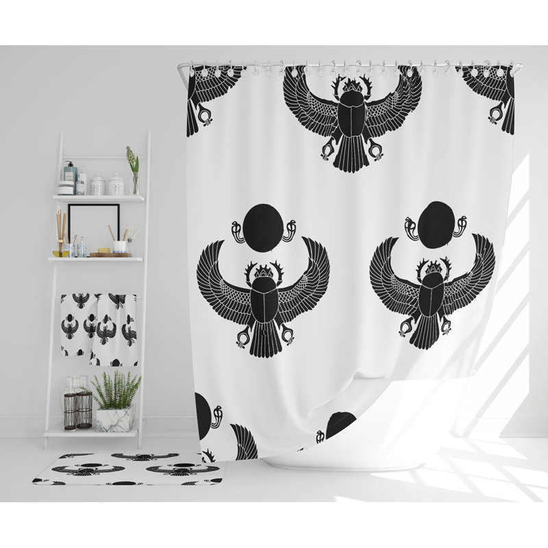 Nevae Polyester Shower Curtain Set