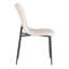 Ensemble de 2 chaises de salle à manger Brian en tissu beige et noir