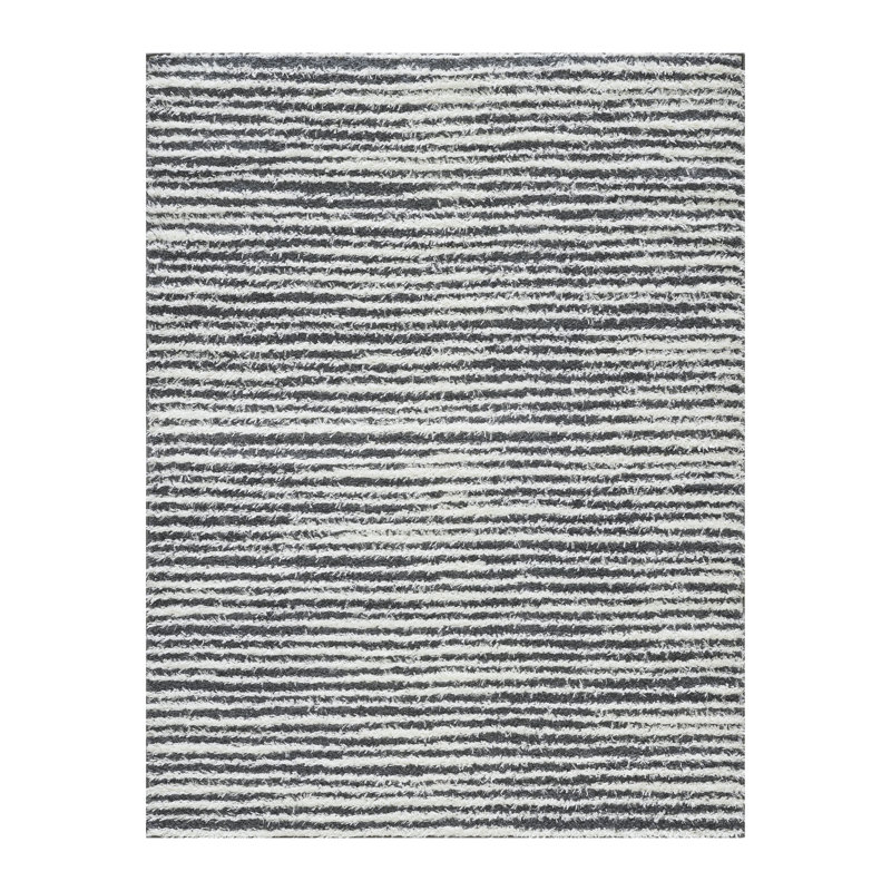 Horey Performance Striped Indoor Rug, Rectangle 5'3" x 7'3"