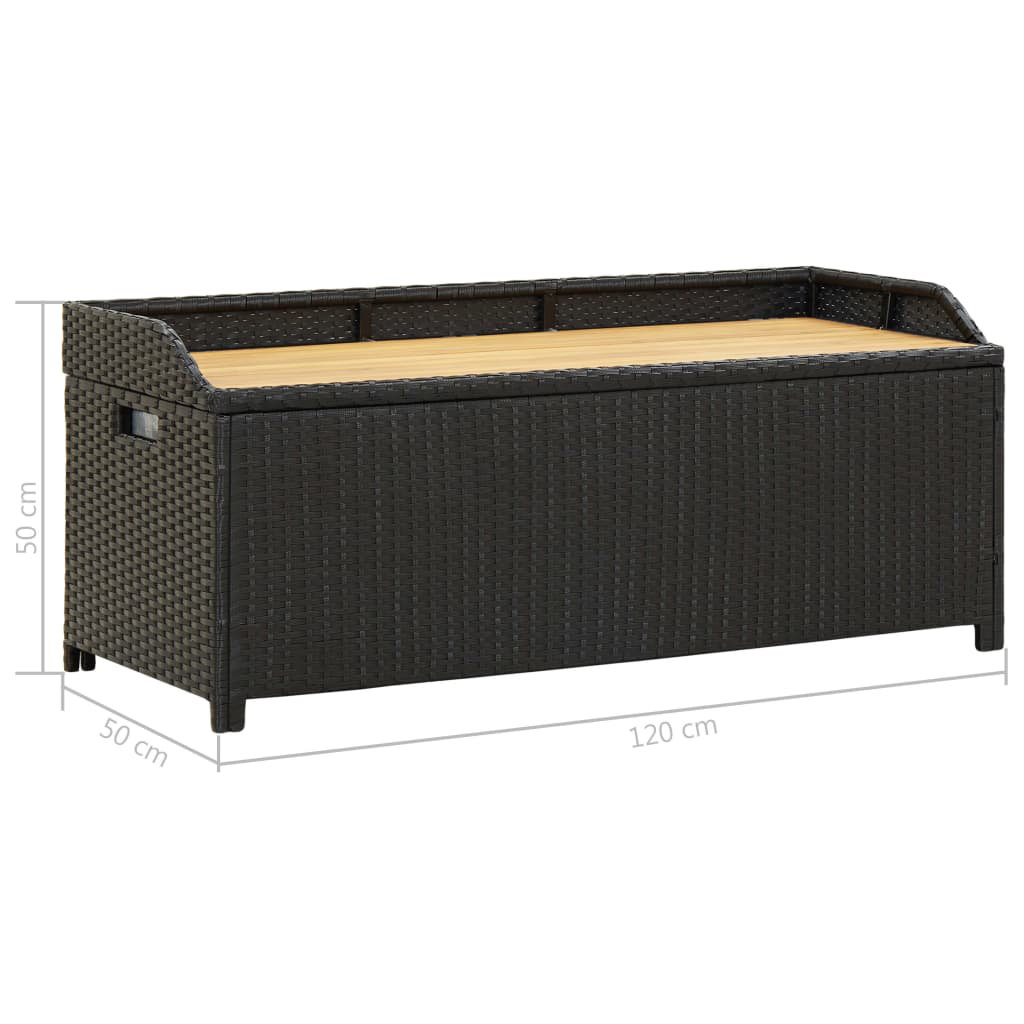 Glenam Solid Wood/Wicker Outdoor Bench