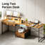 L-Shaped Metal Base Computer Desk