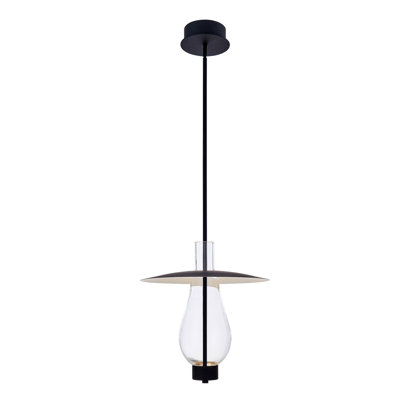 Hugo 1 LT Matte Black Pendant Kalco