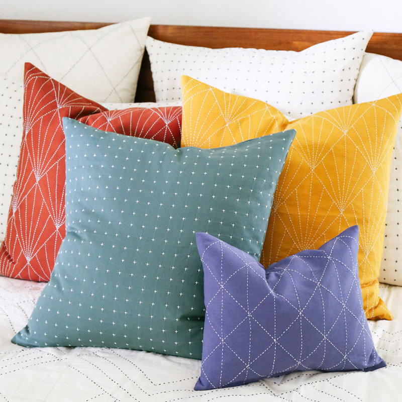 Square Pillow Cover & Insert, 22" H x 22" W, Moss