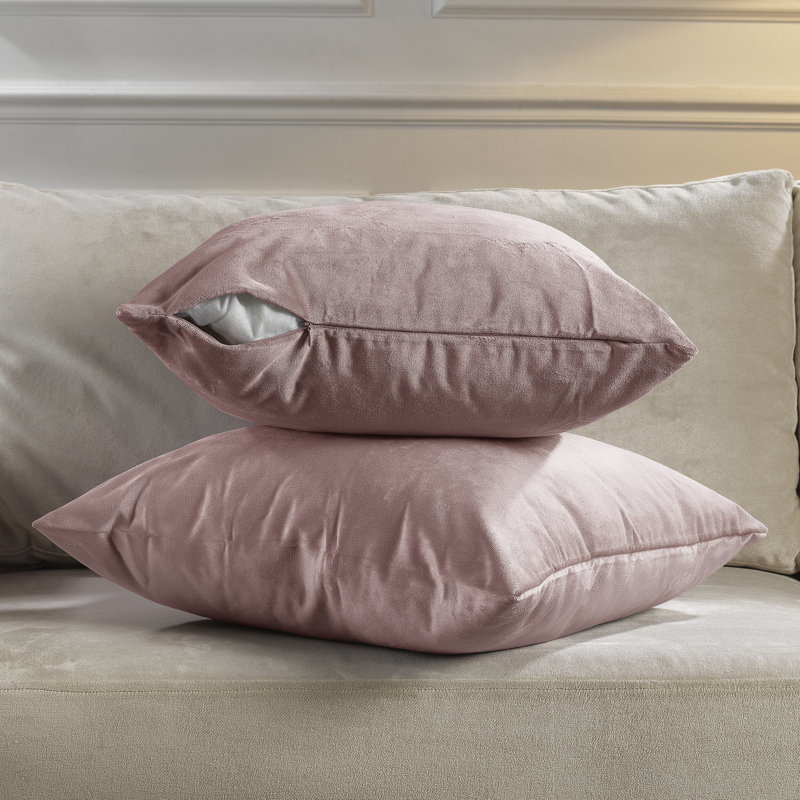 Housses de coussin rectangulaires en velours mat, 76 Flamant rose
