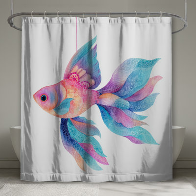 Rideaux de douche Colorful Fish Illustration