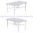 Silvaine Rectangular Wood Metal Outdoor Dining Table With Umbrella Hole , 59.1'' in. W 35.4'' in. D