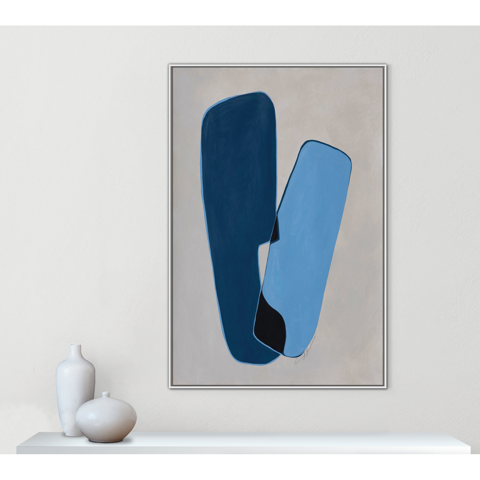 In Unity Collection "In Unity II" Print, 61.5" H x 41.5" W x 2" D, White Framed