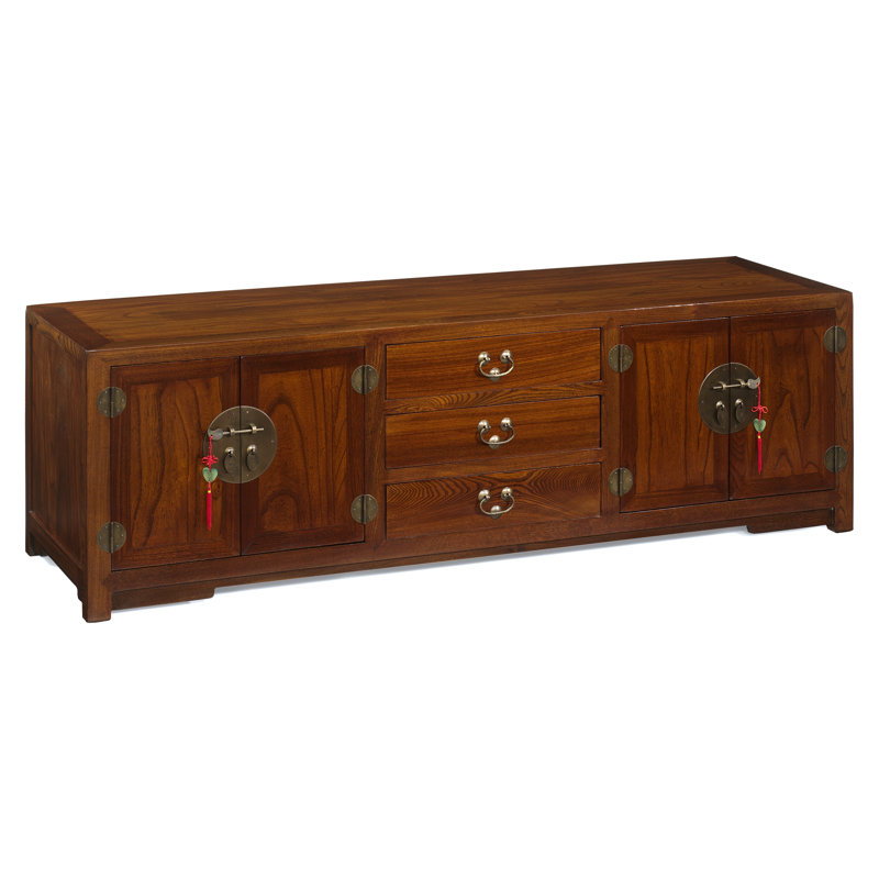 Hangzhou Unfinished TV Stand for TVs up to 78", Warm Elm