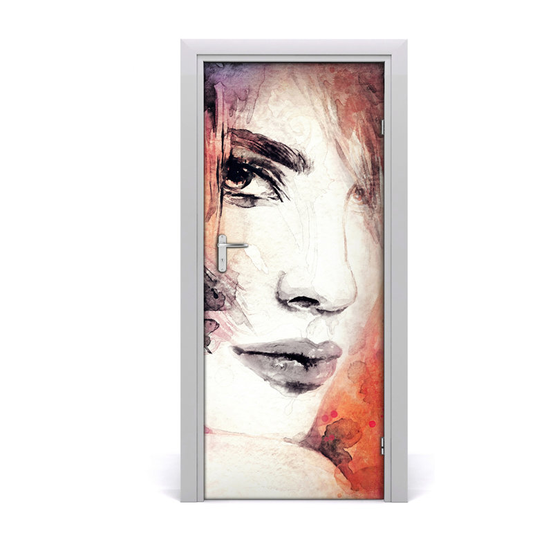 Abstraction Woman Door Decal