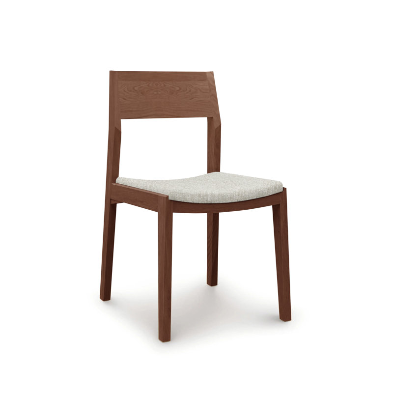 Iso Side Chair, Natural Polyester, Natural Walnut