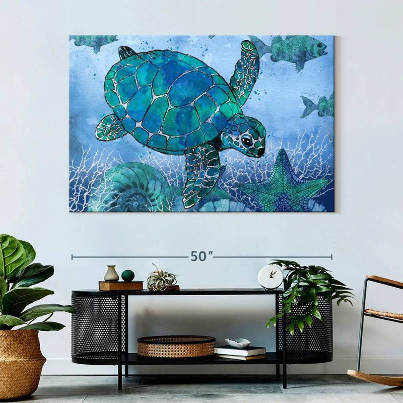 Brampt Ocean Blues, 34" H x 51" W