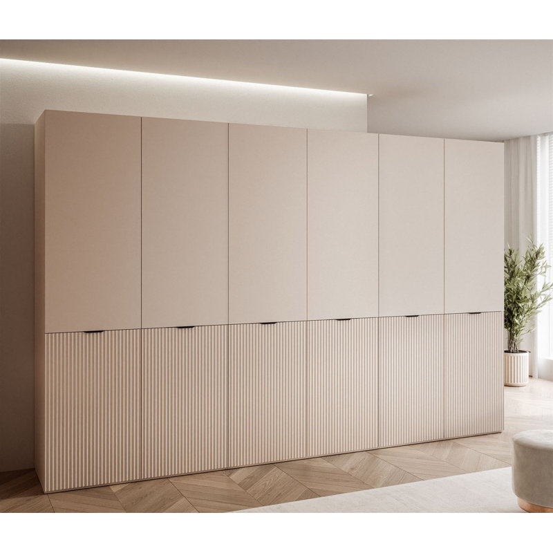 Manufactured Wood Wardrobe, Sandy Beige