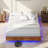 Floating Bed Frame with LED Lights, Fluted Mid Century Modern Floating Platform Bed No Box Spring Needed-1548720629