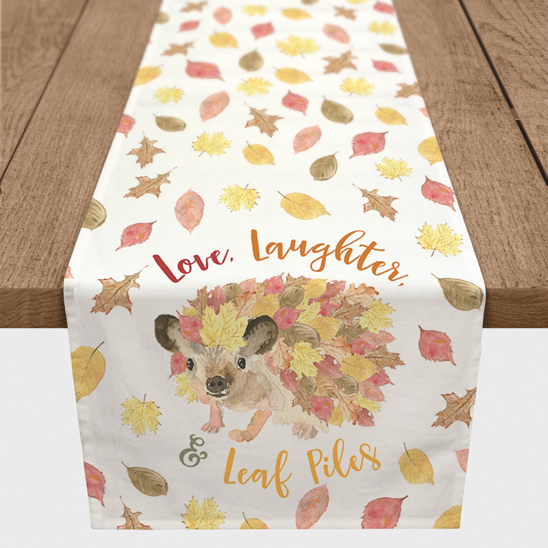 Leaf Hedgehog Table Runner, 72" L x 16" W