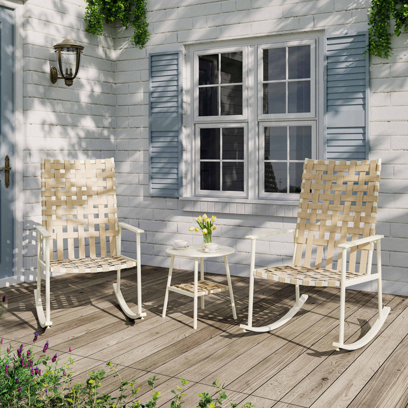 Ensemble bistro pour 2 personnes, Blanc/naturel