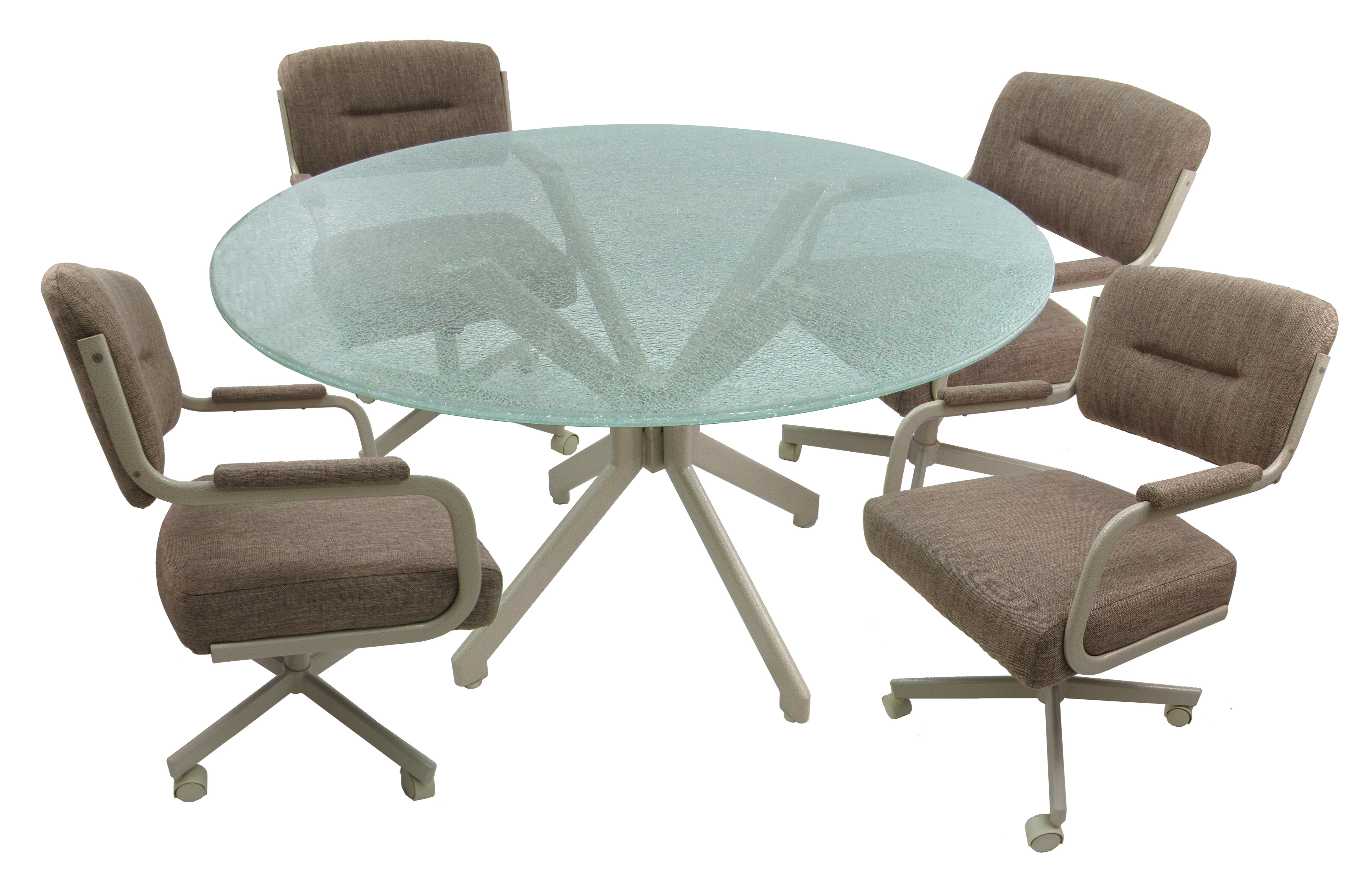 Caster chairs outlet and table set