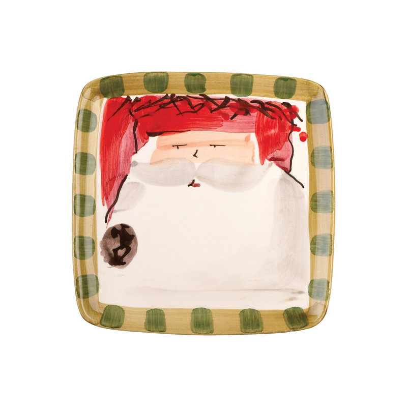 Old St. Nick Handmade Earthenware Salad/Dessert Plate