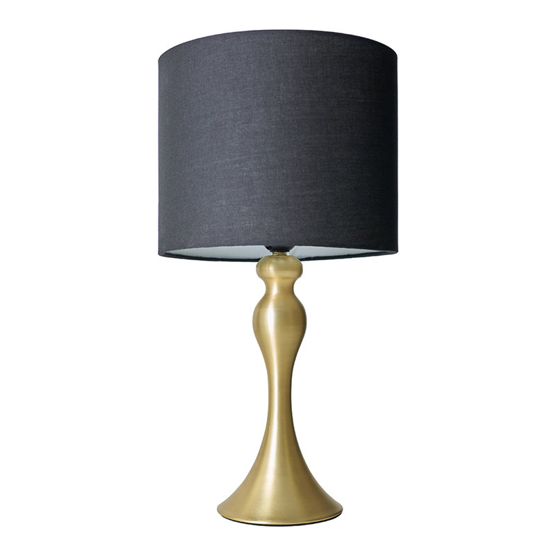 Gonzalas Metal Table Lamp, No, Black