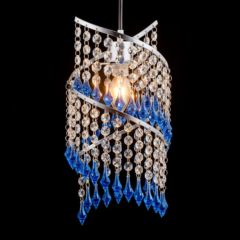 41 cm H Novelty Pendant Shade ( Screw On ) in Blue and Clear