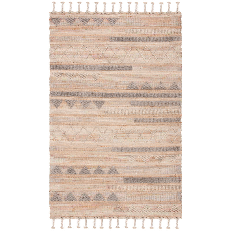 Dalke Southwestern Handmade Flatweave Natural/Beige/Gray Area Rug, Rectangle 3' x 5'