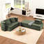 Canapé modulaire 78,7 po à deux places, canapé-lit en chenille moelleux, canapé-lit convertible avec sections amovibles, aucun assemblage requis-2061515877
