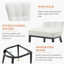 Chaise rembourrée moderne avec structure en métal-456032064