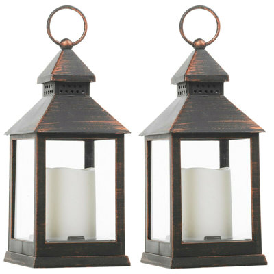 26 cm H Wall Tabletop Lantern Holder with Candle Included