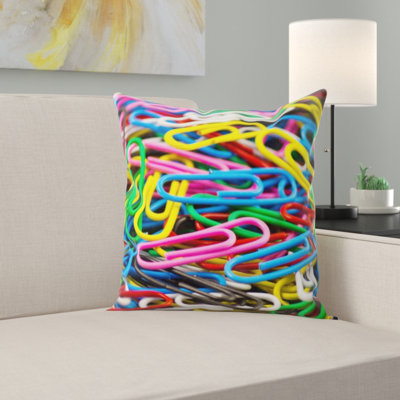 Paperclip Square Pillow Cover & Insert