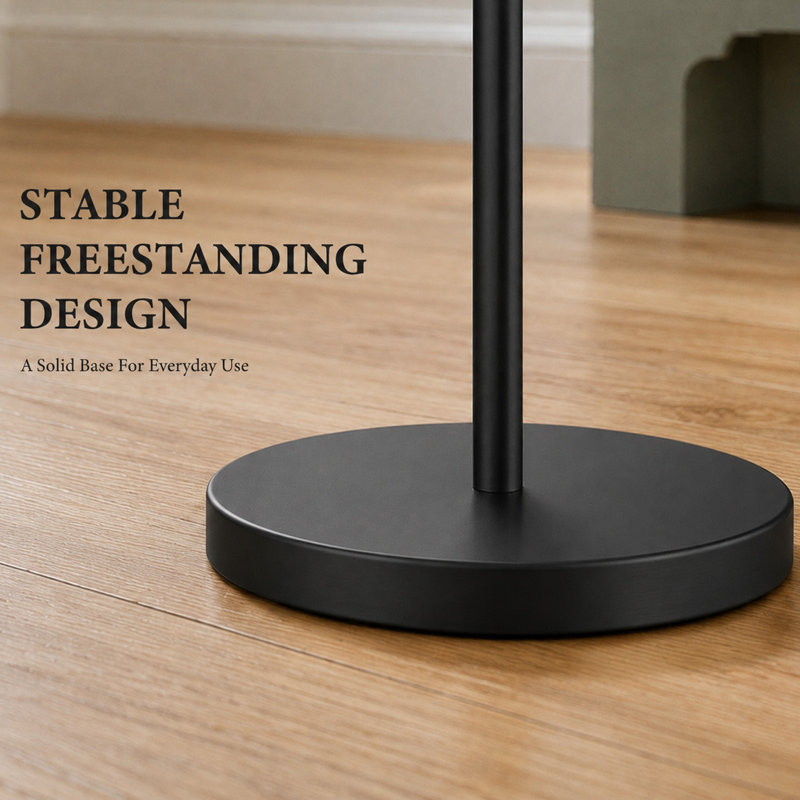 Free Standing Toilet Paper Holder, Matte Black