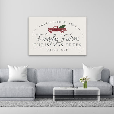 «Vintage Christmas VII - Christmas Christmas Trees Cursive Farm Farm Art»