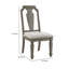 Chaise d'appoint en tissu brun