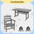 7PC Modern Outdoor Dining Set for 6, Durable HDPE Table and Chairs with Comfortable Ergonomic Design-870706890