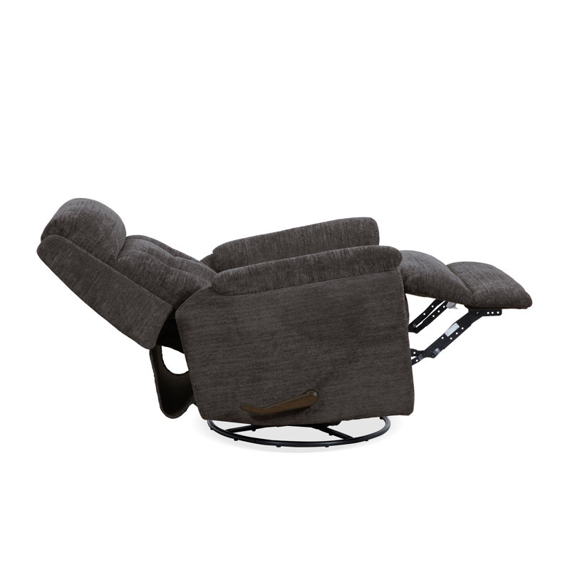 Sophia Swivel Gliding Recliner, Gray, Power-Control
