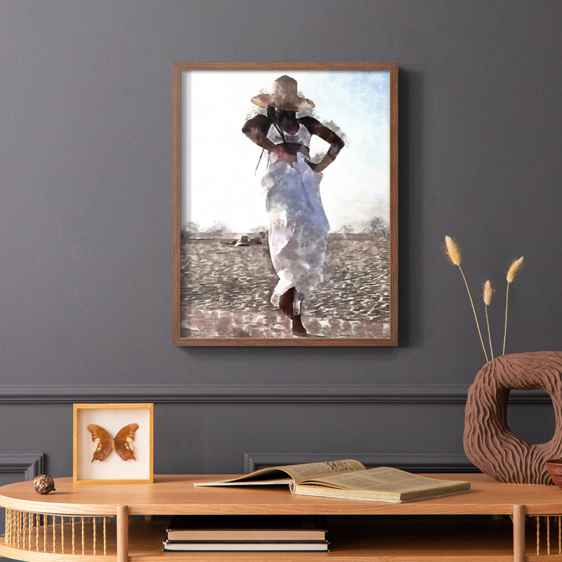 «Her Dance I», reproduction encadrée - bois massif, Brun, H 14 po x l 11 po