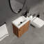 Meuble-lavabo mural 18,5 po avec lavabo intégré pour salles d'eau-2109253039