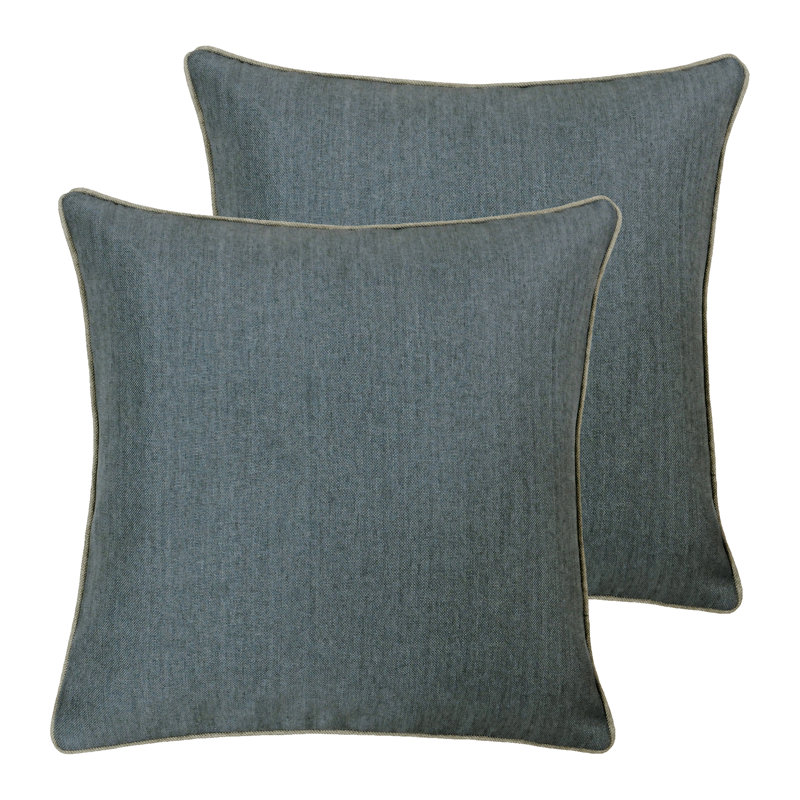 Indira Square Throw Cushion, 55cm H x 55cm W x 4cm D, Polyester, Graphite/Beige
